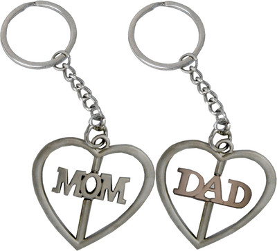 ME&YOU Heart shape Mom and Dad Metal Keychain, Gift for Birthday, Mother’s Day, Father’s Day, Anniversary and any other occasion IZ19Keychain15-19-01 Key Chain