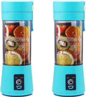 

GORICH Pack of 2 New Design Portable Battery Operated Juice Blender Rechargeable Juicer Mixer Grinder (Blue) 450 Juicer Mixer Grinder(Blue, 2 Jars)