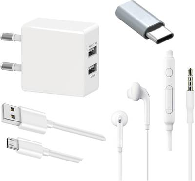 OTD Wall Charger Accessory Combo for Micromax Canvas Beat A114R, Micromax Canvas Blaze 4G Q400, Micromax Canvas Blaze MT500, Micromax Canvas Doodle 3