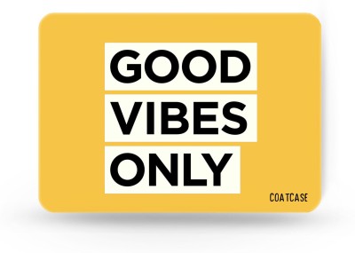 COATCASE A-04 Good Vibes Only Quote Printed Designer Rubber Base with Anti Skid Feature Mousepad(Multicolor)