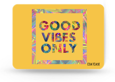 COATCASE A-08 Good Vibes Only Designer Rubber Base Non Slip Base Mousepad(Yellow)
