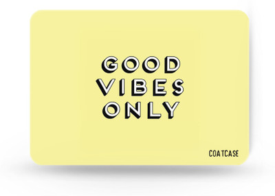 COATCASE Good Vibes Only Designer Rubber Base with Anti Skid Feature Non Slip Base Mousepad(Yellow)