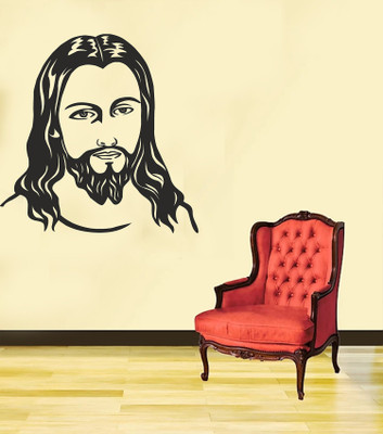 fuzzy 50 cm Jesus Self Adhesive Sticker(Pack of 1)