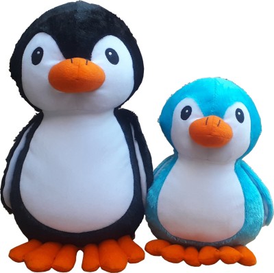 Pihu Enterprises Penguin Cute Plush Kids Toy 30 cm Black and 18 cm Blue  - 30 cm(Multicolor)