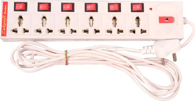 zukunft fashion 6+6 SOCKET SURGE PROTECTOR 6  Socket Extension Boards(White, 3.5 m)
