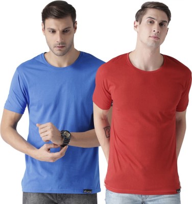 Young trendz Solid Men Round Neck Multicolor T-Shirt