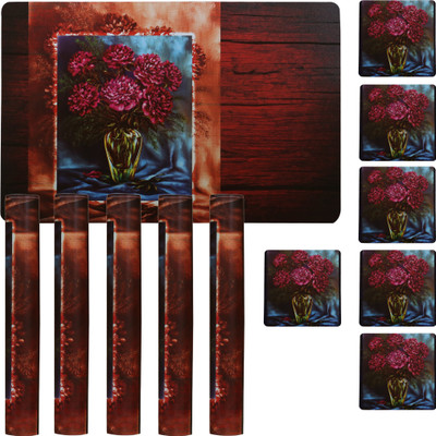 KUBER INDUSTRIES Rectangular Pack of 12 Table Placemat(Brown, PVC)