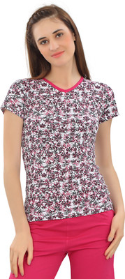 zebu Casual Regular Sleeve Printed Women White, Black Top