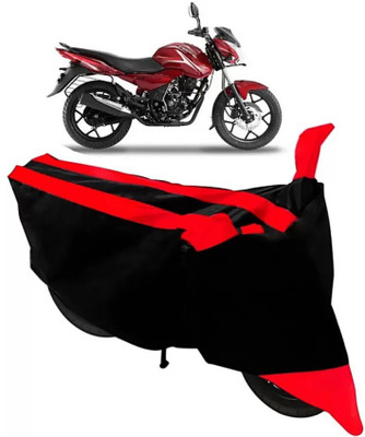 ELECTRIBLES Two Wheeler Cover for Bajaj(Discover 100 DTS-i, Black, Red)