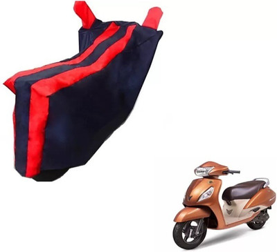 ELECTRIBLES Two Wheeler Cover for TVS(Jupiter, Black, Red)