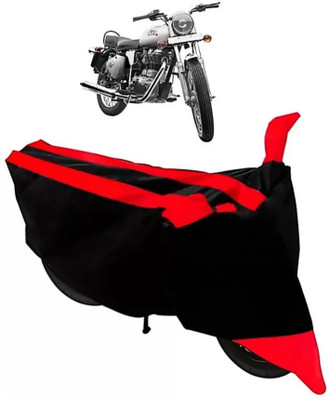 ELECTRIBLES Two Wheeler Cover for Yamaha(SS 125, Black, Red)