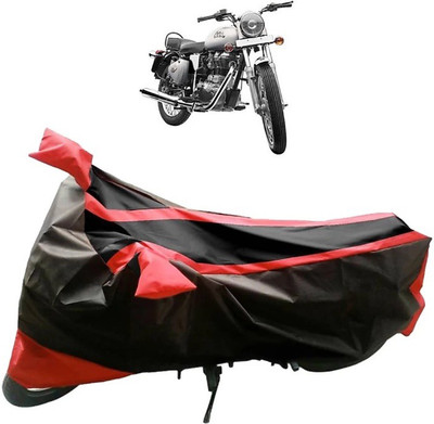 KAROBAR Two Wheeler Cover for Royal Enfield(Thunderbird 500, Black, Red)