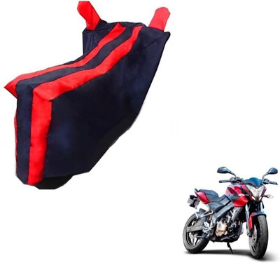 ELECTRIBLES Two Wheeler Cover for Bajaj(Pulsar 200 NS DTS-i, Black, Red)