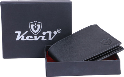 VSR Men Black Artificial Leather Wallet(6 Card Slots)