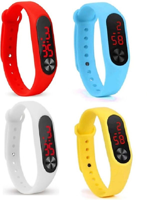 kids choice 4 Digital led Watch Band COMBO LOW PRICE DEFERENT Colour Mens Watch Womens Watch Boys Watch Girls Watch digital band Digital Watch - For Men & Women