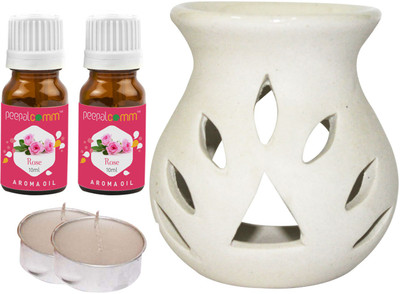 PeepalComm Rose Diffuser Set PC-TDIFF25WHITE-2TL-2RS(5 x 4 ml)