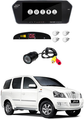 AYW AYW 7 inches Car Rear View Full HD Touch Mirror Mount Screen with Camera and white sensors for MahindrXylo Black, White LED(18 cm)