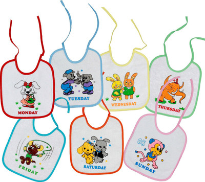 Uber World Baby Bibs for Daily Use - Upper Soft Absorbent and Lower Waterproof Layer(Multicolor)