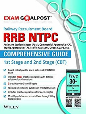 Wiley's RRB NTPC Exam Goalpost Comprehensive Guide, 1st Stage and 2nd Stage (CBT)(English, Paperback, DT Editorial Services)