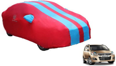 Auto Oprema Car Cover For Maruti Suzuki WagonR (With Mirror Pockets)(Blue, Red)