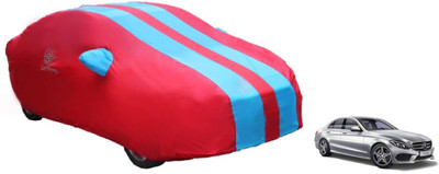 Auto Oprema Car Cover For Mercedes Benz C220 (With Mirror Pockets)(Blue, Red)
