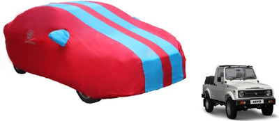 Auto Oprema Car Cover For Maruti Suzuki Gypsy (With Mirror Pockets)(Blue, Red)