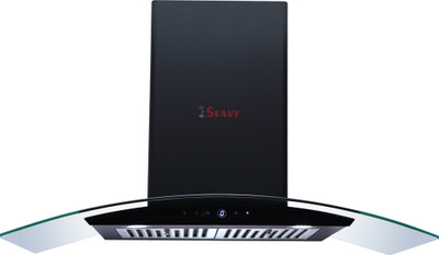 

Seavy Opec Dlx 90 cm Black Auto Clean Wall Mounted Chimney(Black 1100 CMH)