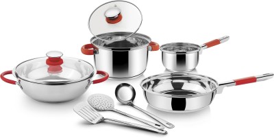 Ideale Italian Passion encapsulated 9 Pcs Induction Bottom Cookware Set (Stainless Steel, 9 - Piece)