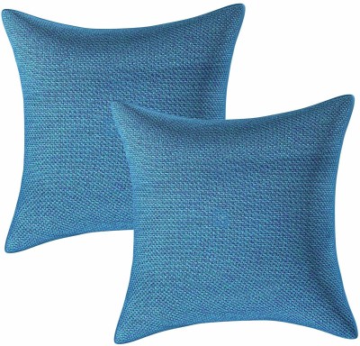 Casanest Silk Cushions Cover(Pack of 2, 40 cm*40 cm, Blue)