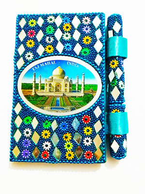 TANISHKA CREATIONS Handcrafted Mini Diary Unruled 50 Pages(Blue)