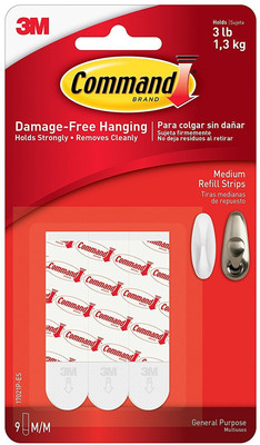 Command Command™ Medium Refill Strips - Value Pack , 12 Strips Hook 1(Pack of 1)