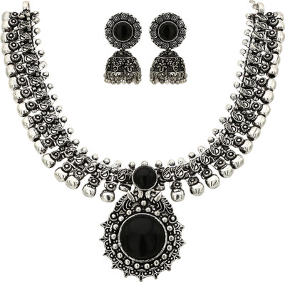 Sasitrends Metal Black, Silver Jewellery Set(Pack of 1)