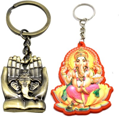 faynci Palm Ganesha Antique Color Combo Key Chain Key Chain