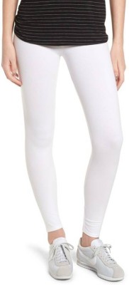 FUBAR Ankle Length  Ethnic Wear Legging(White, Solid)