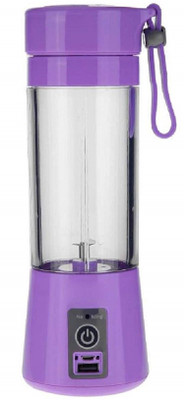 

QUALIMATE Mini Portable USB Rechargeable Battery Juice Blender Smoothie Maker Lemon vegetables fruit Squeezers Reamers Bottle 380 ml Plastic Hand Juicer 12 Juicer Mixer Grinder(Multicolor, 1 Jar)