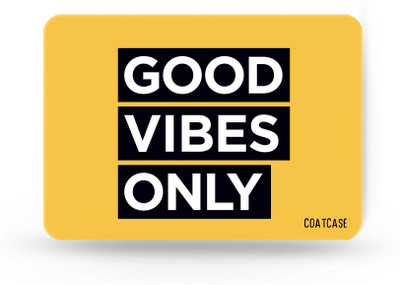 COATCASE A-03 Good Vibes Only Rubber Base with Anti Skid Feature Non Slip Base Mousepad(Yellow)