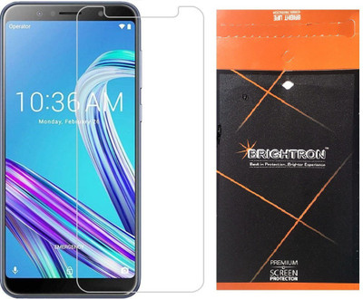 BRIGHTRON Edge To Edge Tempered Glass for Coverage Edge-to-Edge with 0.3mm Thikness Tempered Glass For Asus Zenfone Max Pro M1 Premium Quality Full Screen(Pack of 1)