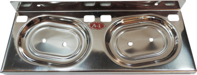 Epraiser A1 SS Double Deluxe Elegant Soap Dish(Silver)