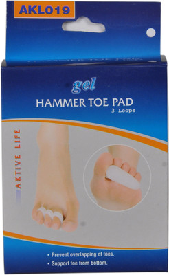 AKTIVE LIFE 3 Loops Hammer Toe Correction Foot Support(White)