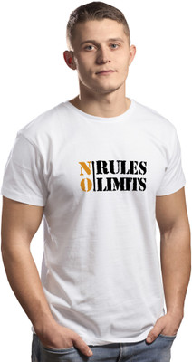 NIPRA'S Printed Men Round Neck White T-Shirt