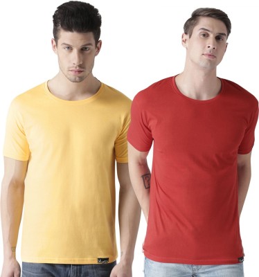 Young trendz Solid Men Round Neck Multicolor T-Shirt