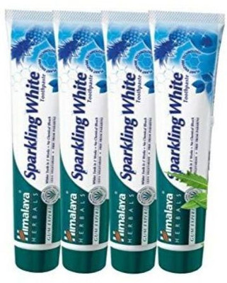 HIMALAYA Herbals Sparkling White Toothpaste, 80g(pack of 4) Toothpaste(80 g, Pack of 4)