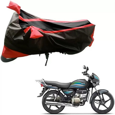 ELECTRIBLES Two Wheeler Cover for Hero(Splendor Pro, Black, Red)