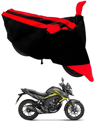 ELECTRIBLES Two Wheeler Cover for Yamaha(YBR 125, Black, Red)