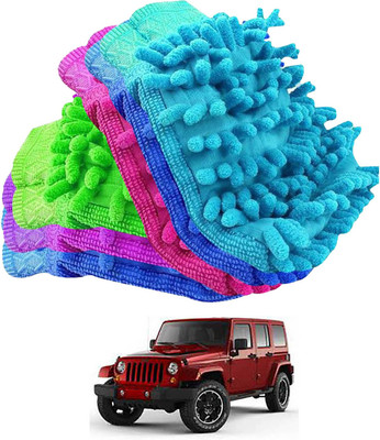 aksmit Microfiber Vehicle Washing  Hand Glove(Pack Of 6)