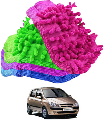 aksmit Microfiber Vehicle Washing  Hand Glove(Pack Of 4)