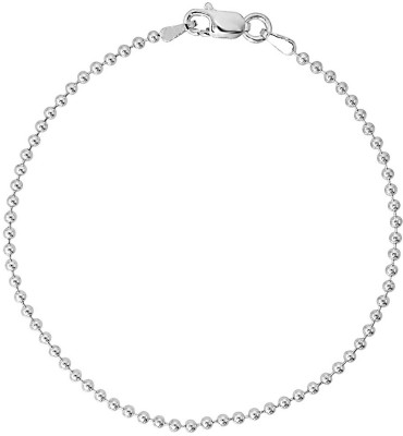 Parnika One Piece of Tiny Balls Anklet for Girls & Women | Pure 92.5 Sterling Silver Anklet