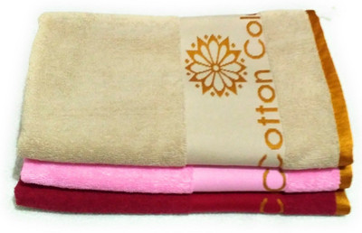 Cotton colors Terry Cotton 450 GSM Bath Towel(Pack of 3)
