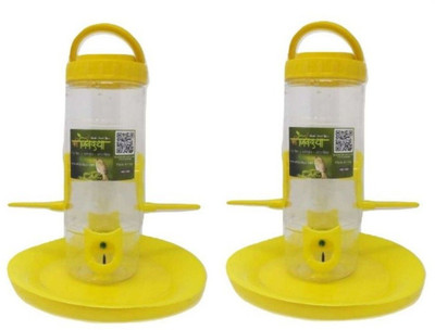 AMIJIVDAYA Medium Set of 2 Window Bird Feeder Bird Feeder(Yellow)