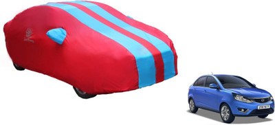 Auto Oprema Car Cover For Tata Zest (With Mirror Pockets)(Blue, Red)